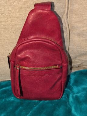 Empire Crimson Vegan  Sling Backpack NWT